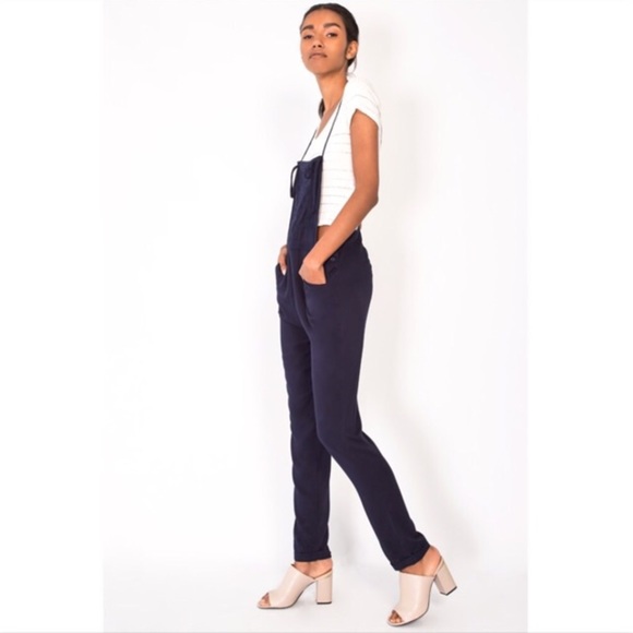 Navy Embroidered Overalls - Picture 4 of 8